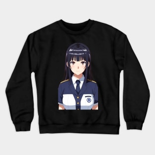 Anime Girl In Office Uniform 08 Crewneck Sweatshirt